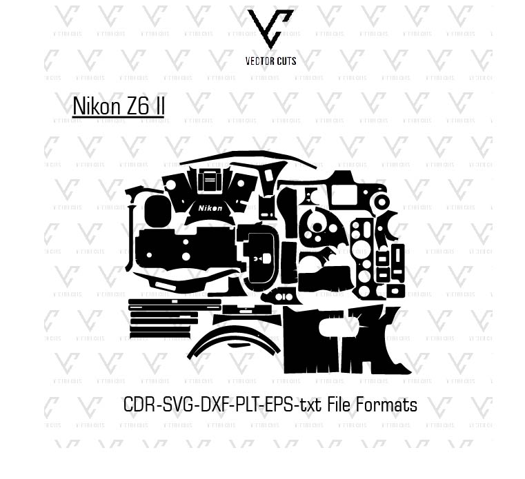 Nikon Z6 II Camera Skin Template Vector