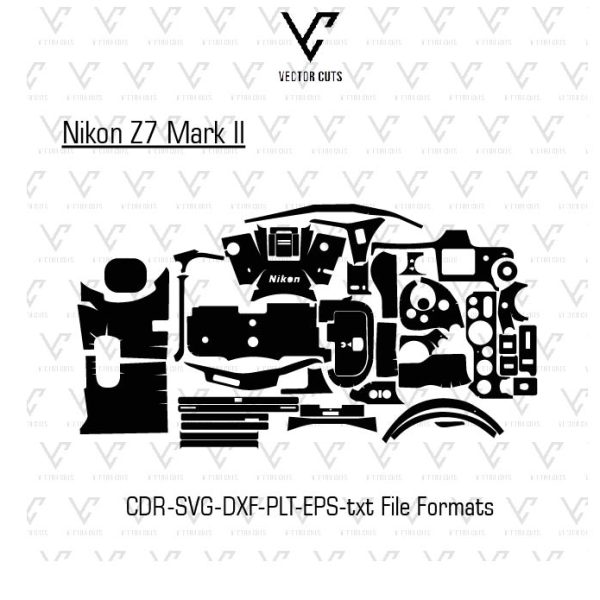 Nikon Z7 Mark II Camera Skin Template Vector
