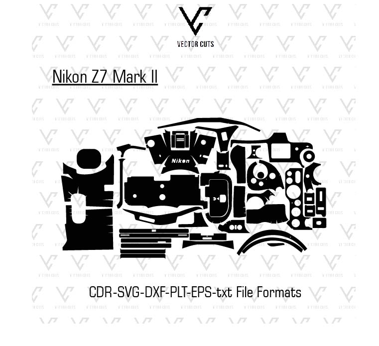 Nikon Z7 Mark II Camera Skin Template Vector