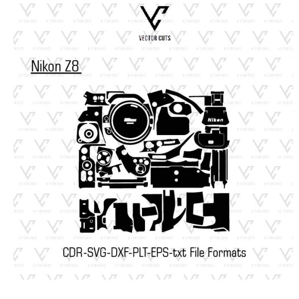 Nikon Z8 Camera Skin Template Vector
