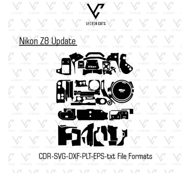 Nikon Z8 Update Camera Skin Template Vector