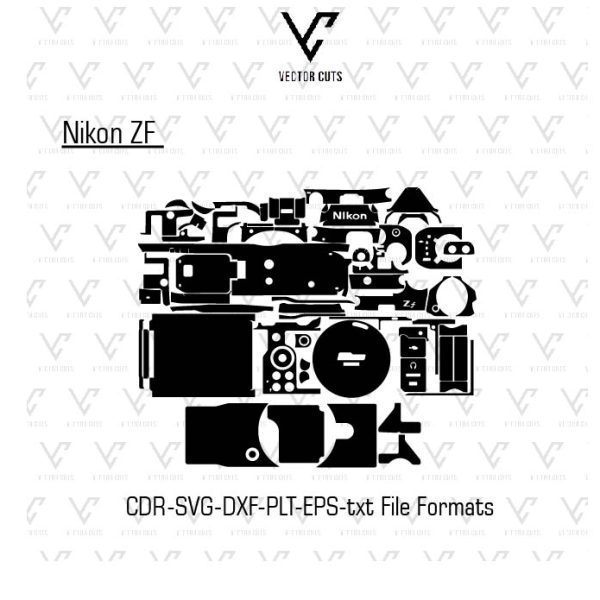 Nikon ZF Camera Skin Template Vector