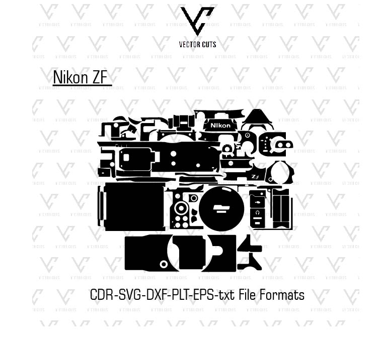 Nikon ZF Camera Skin Template Vector