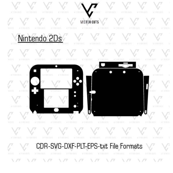 Nintendo 2Ds Vinyl Skin Template Vector