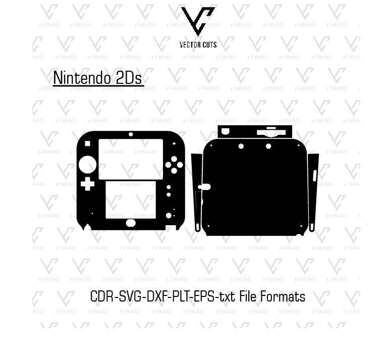 Nintendo 2Ds Vinyl Skin Template Vector