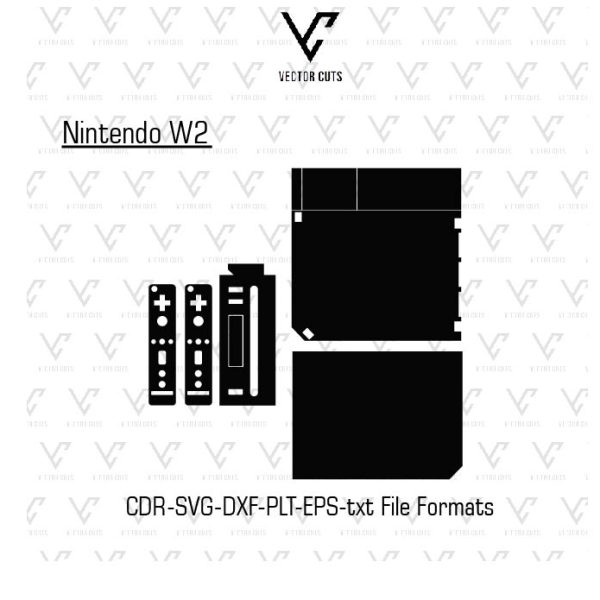 Nintendo W2 Vinyl Skin Template Vector