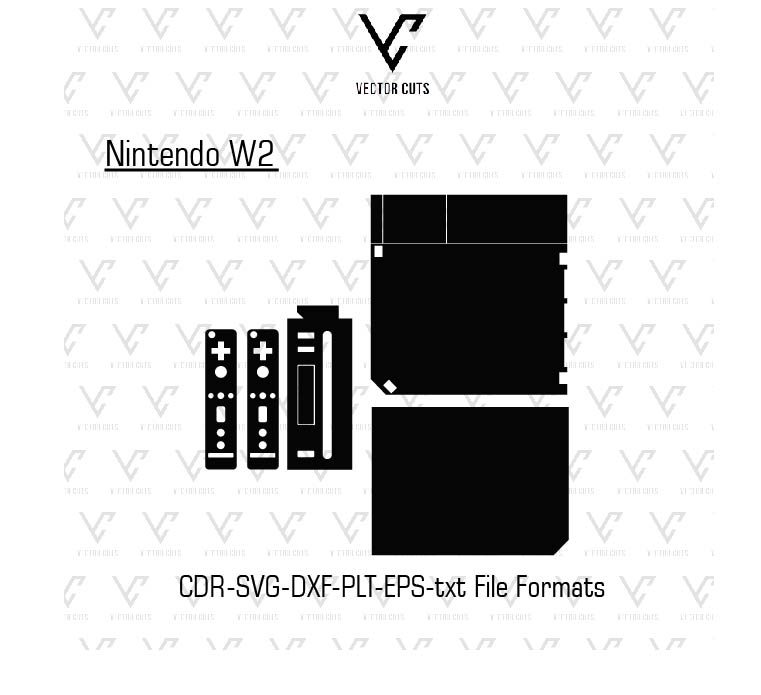 Nintendo W2 Vinyl Skin Template Vector