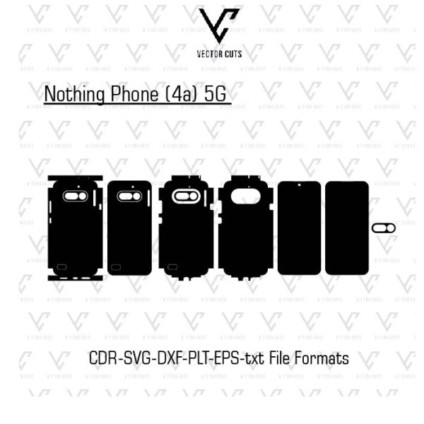 Nothing Phone (4a) 5G Mobile Skin Template Vector