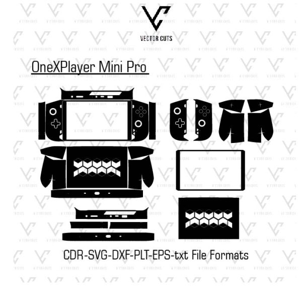 OneXPlayer Mini Pro vinyl skin template vector