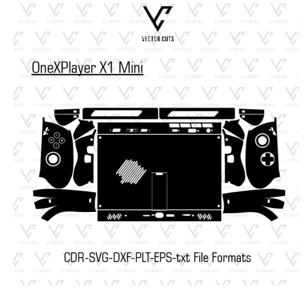 OneXPlayer X1 Mini Vinyl Skin Template Vector