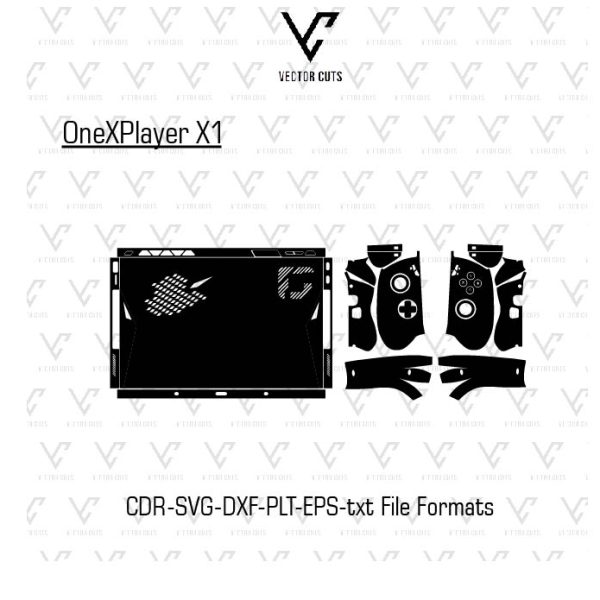 OneXPlayer X1 Vinyl Skin Template Vector