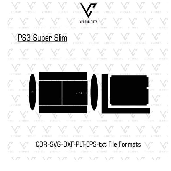 PS3 Super Slim Vinyl Skin Template Vector