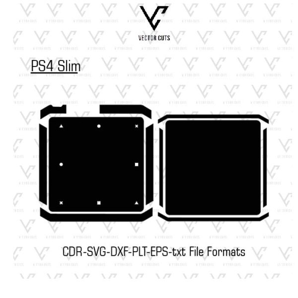 Ps4 Slim Vinyl Skin Template Vector