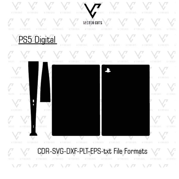 Ps5 Digital Vinyl Skin Template Vector