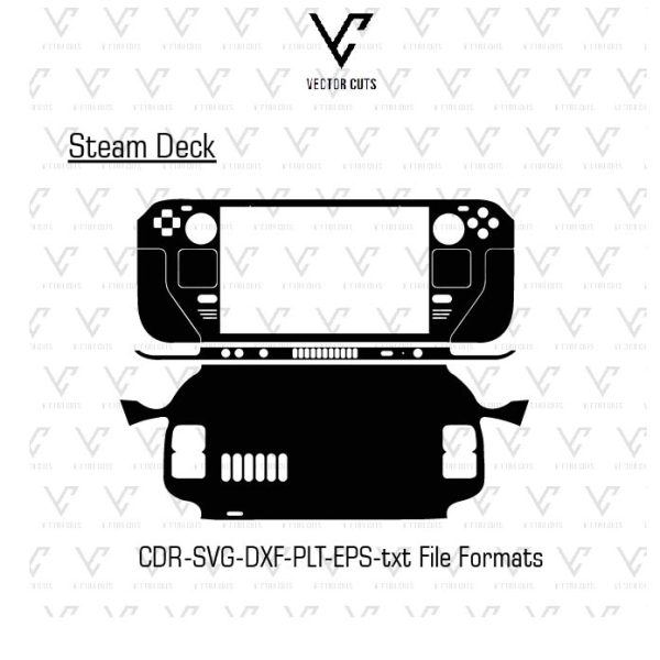 Steam Deck Vinyl Skin Template Vector