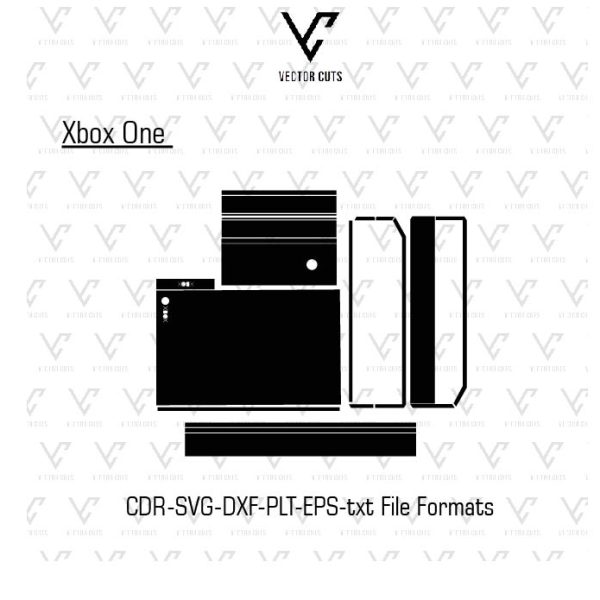 Xbox One Vinyl Skin Template Vector