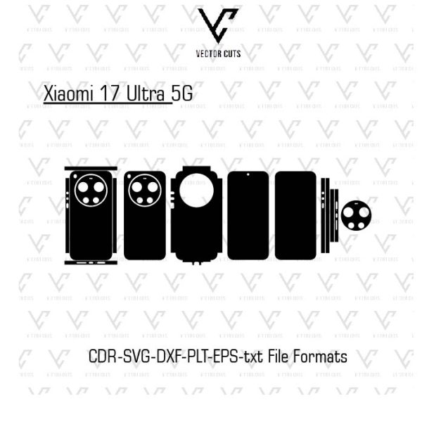 Xiaomi 17 Ultra 5G Mobile Skin Template Vector