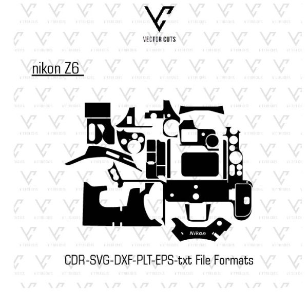Nikon Z6 Camera Skin Template Vector