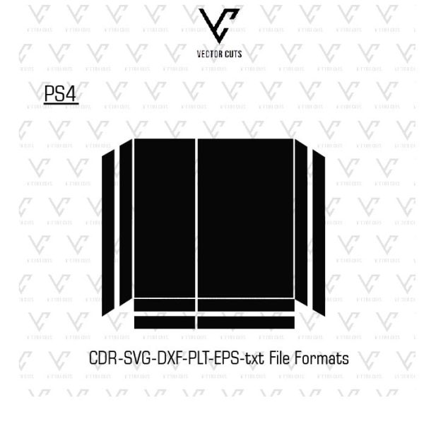 ps4 Vinyl Skin Template Vector