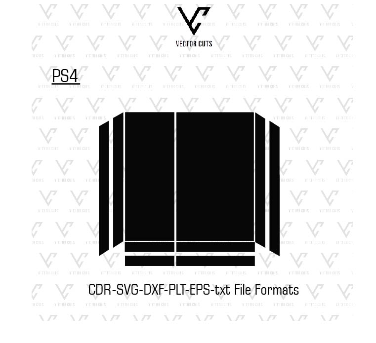 ps4 Vinyl Skin Template Vector