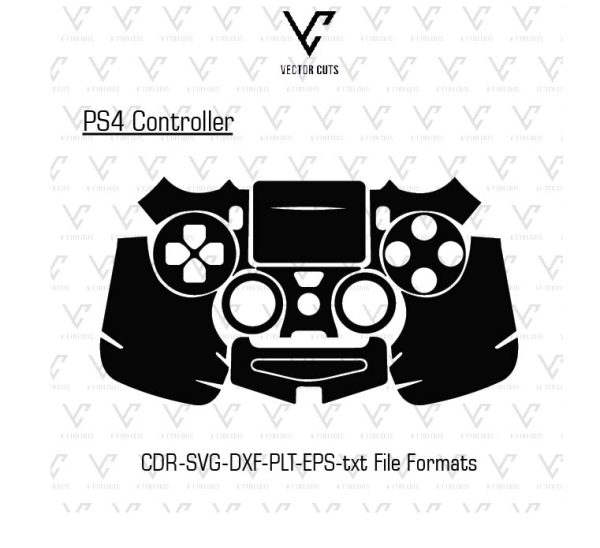 Ps Controller Inprints PS4 Controller Vinyl Skin Template Vector | Vector Cuts