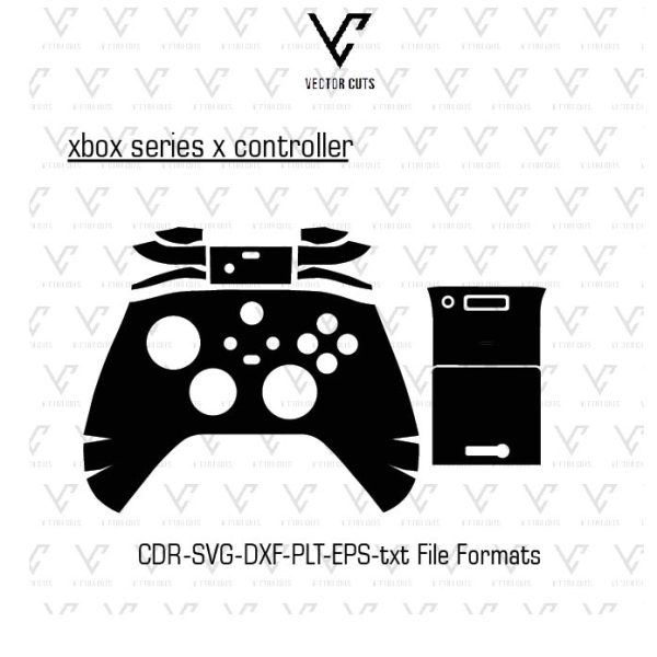 xbox series x controller Vinyl Skin Template Vector