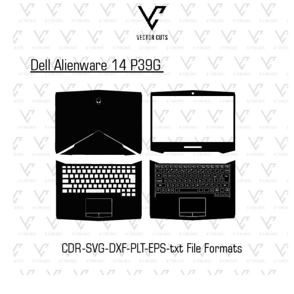 Dell Alienware 14 P39G Laptop Skin Template