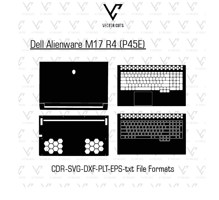 Dell Alienware M17 R4 (P45E) Laptop Skin Template