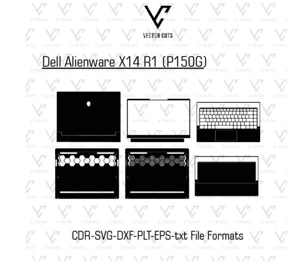 Dell Alienware X14 R1 (P150G) Laptop Skin Template