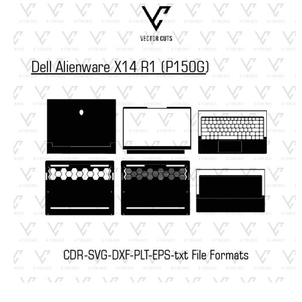 Dell Alienware X14 R1 (P150G) Laptop Skin Template