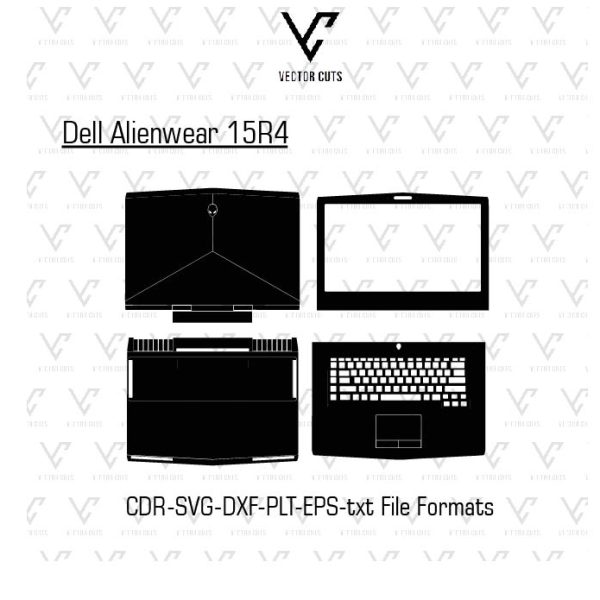 Dell Alienware 15R4 Laptop Skin Template
