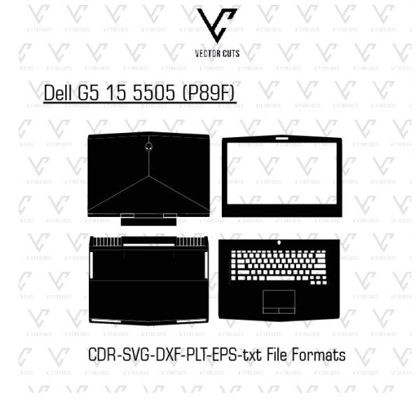 Dell G5 15 5505 (P89F) Laptop Skin Template