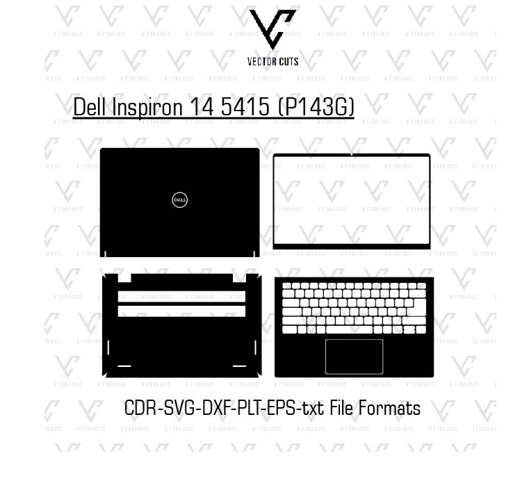 Dell Inspiron 14 5415 (P143G) Laptop Skin Template