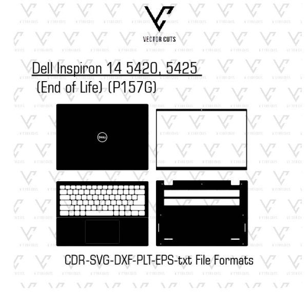 Dell Inspiron 14 5420, 5425 (End of Life) (P157G) Laptop Skin Template