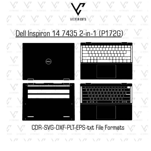 Dell Inspiron 14 7435 2-in-1 (P172G) Laptop Skin Template