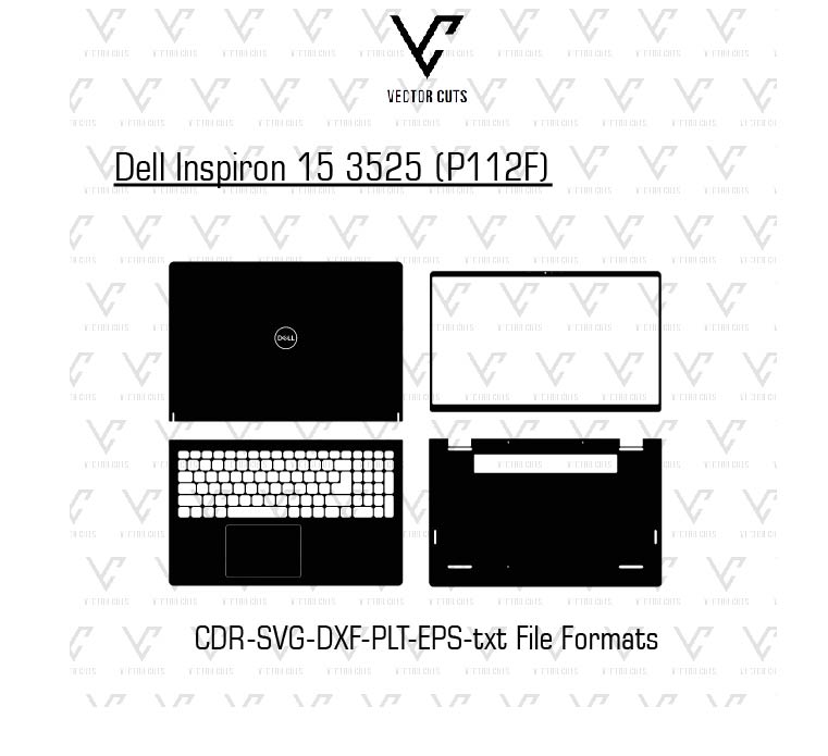 Dell Inspiron 15 3525 (P112F) Laptop Skin Template