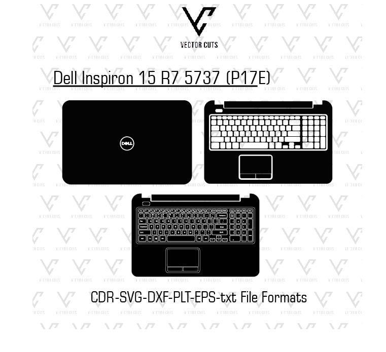 Dell Inspiron 15 R7 5737 (P17E) Laptop Skin Template