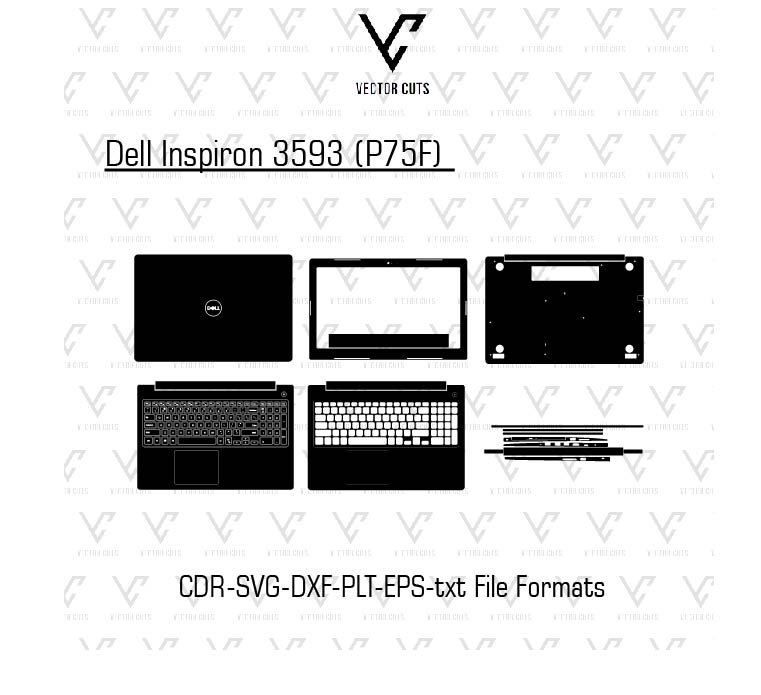 Dell Inspiron 3593 (P75F) Laptop Skin Template
