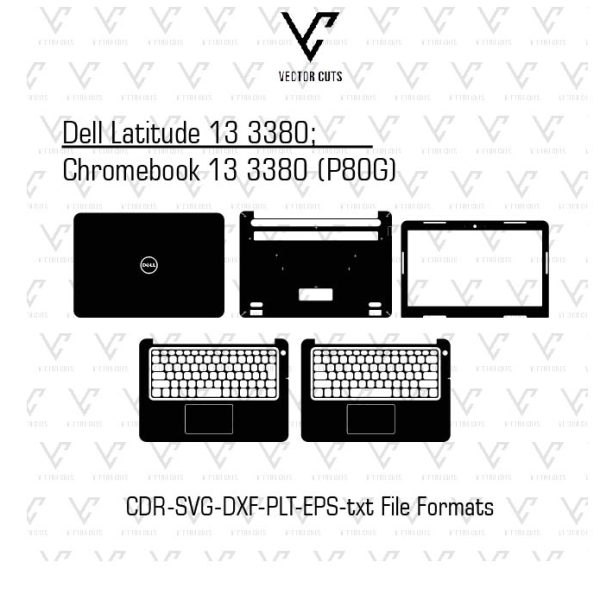 Dell Latitude 13 3380; Chromebook 13 3380 (P80G) Laptop Skin Template