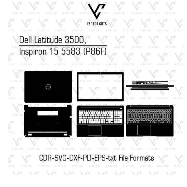 Dell Latitude 3500, Inspiron 15 5583 (P86F) Laptop Skin Template