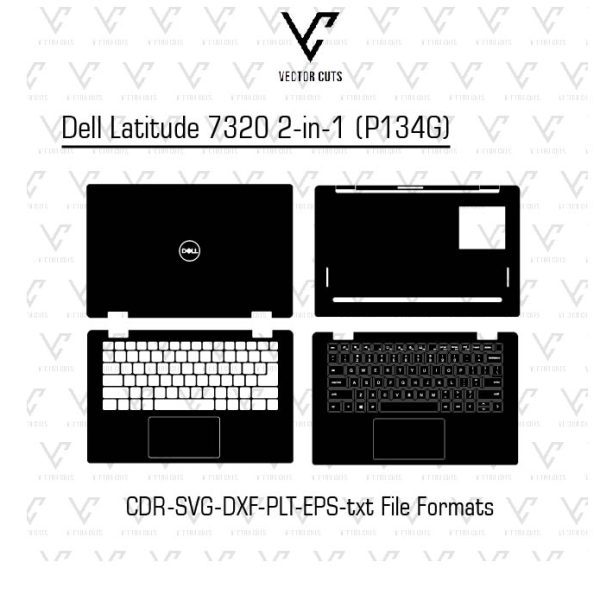 Dell Latitude 7320 2-in-1 (P134G) Laptop Skin Template