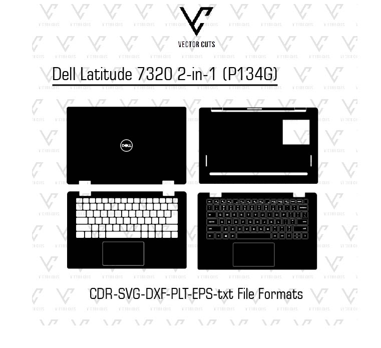 Dell Latitude 7320 2-in-1 (P134G) Laptop Skin Template