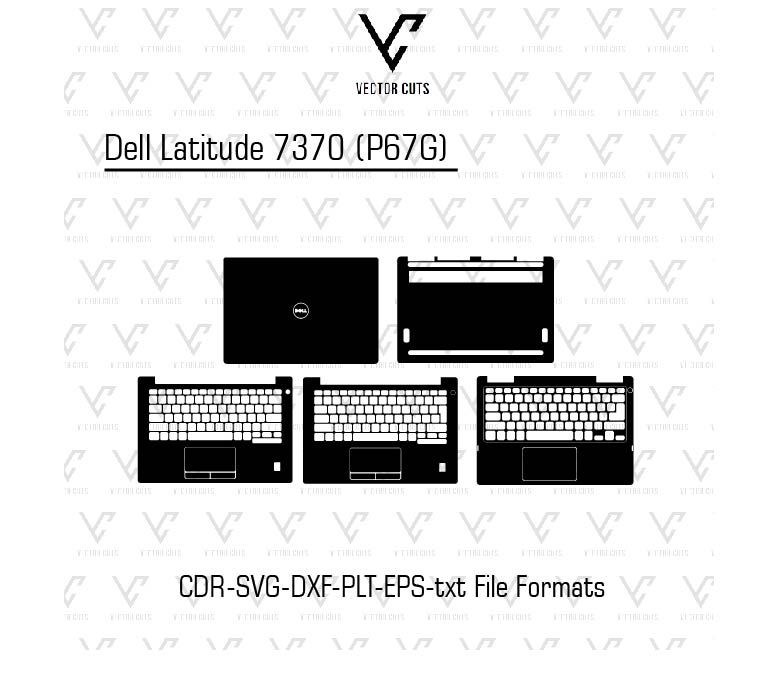 Dell Latitude 7370 (P67G) Laptop Skin Template