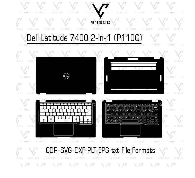 Dell Latitude 7400 2-in-1 (P110G) Laptop Skin Template