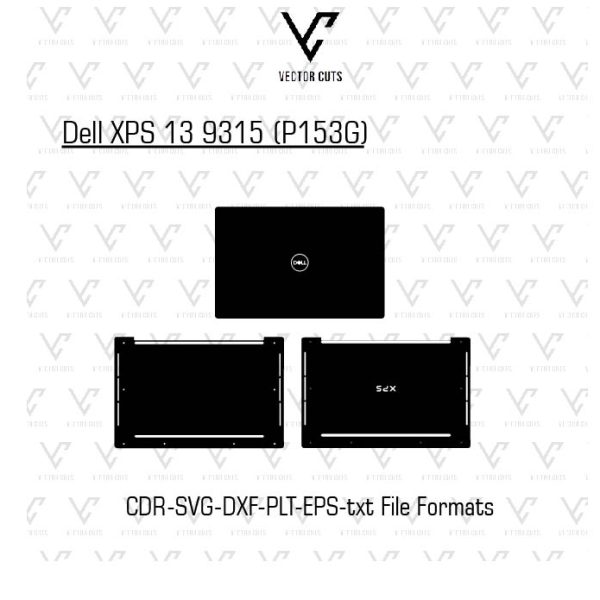 Dell XPS 13 9315 (P153G) Laptop Skin Template