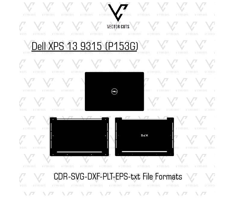 Dell XPS 13 9315 (P153G) Laptop Skin Template