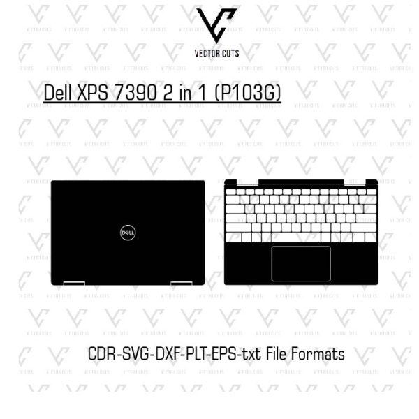 Dell XPS 7390 2 in 1 (P103G) Laptop Skin Template