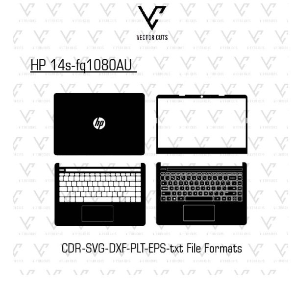 HP 14s-fq1080AU Laptop Skin Template