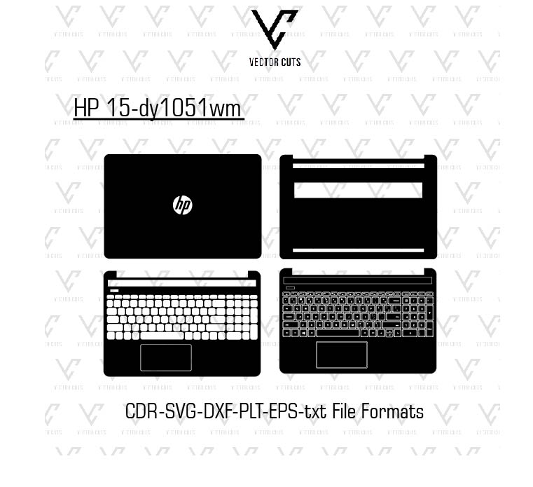 HP 15-dy1051wm Laptop Skin Template