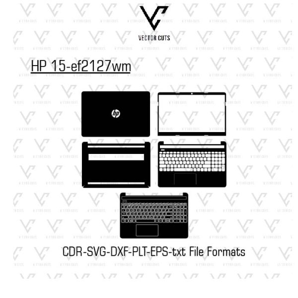 HP 15-ef2127wm Laptop Skin Template
